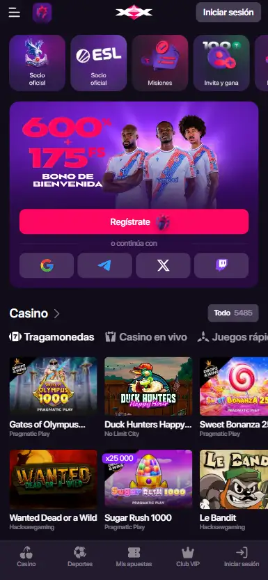 Tampilan mobile atau PWA CHEXX